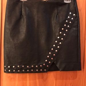 Like leather mini skirt